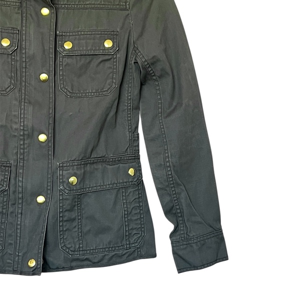 J. Crew Relaxed Boyfriend Field Green Jacket Utility Jacket Military Size XXS - Picture 5 of 9